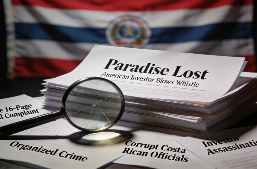  Paradise Lost: American Investor Blows Whistle In Explosive 16-Page Criminal Complaint Accusing Costa Rican Officials of Organized Crime and Investor Assassinations